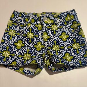 Est 1989 Girls Floral Blue and Green Shorts 4